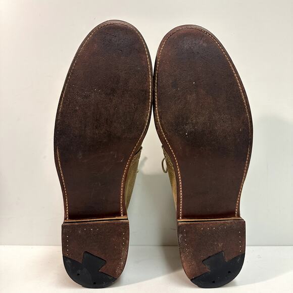 EXCELLENT Alden Restoration 1494 Unlined Chukka Boot (Tan Suede) Made in USA 13 - Picture 10 of 11